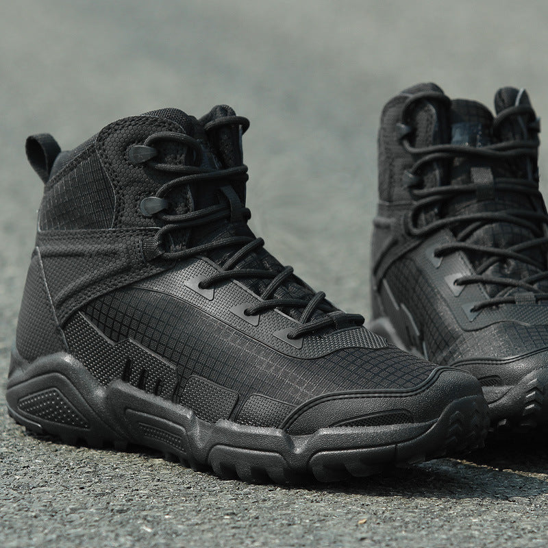 Men's Ultralight Mid-Tube Combat Boots Tactical Desert Hiking Shoes